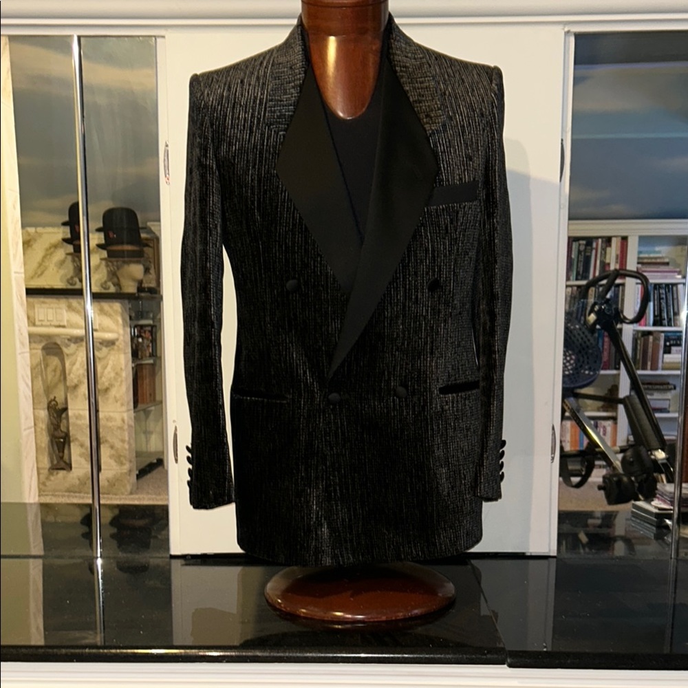Men's Black Velvet Tuxedo Jacket 40R